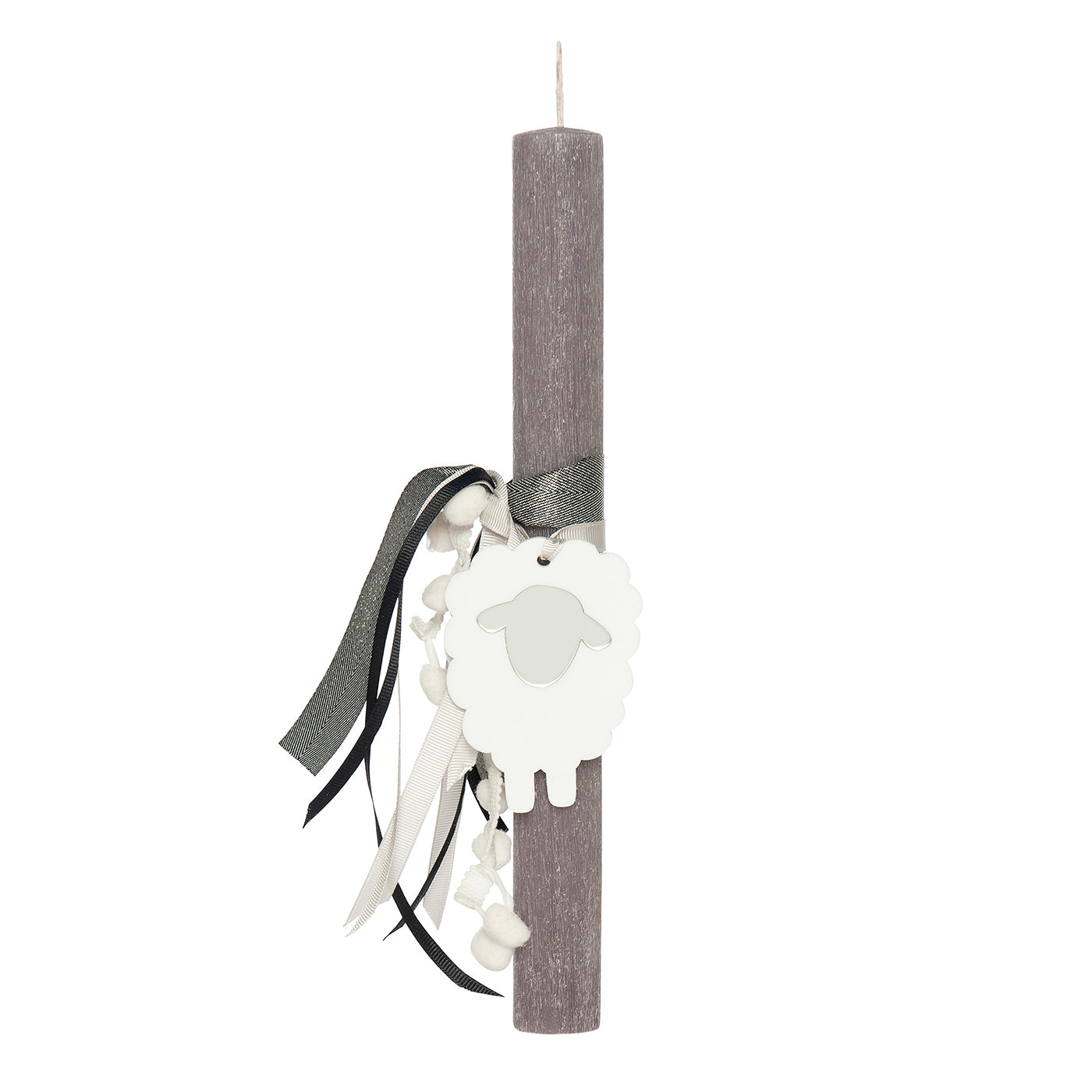 99.cand-sheep-white # Easter Candle Sheep White
