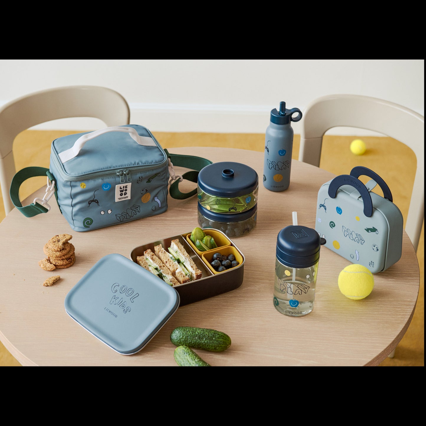 99.LW20703_2789 # Set of Food Container Dominique 500 ml Play Dusty Peppermint