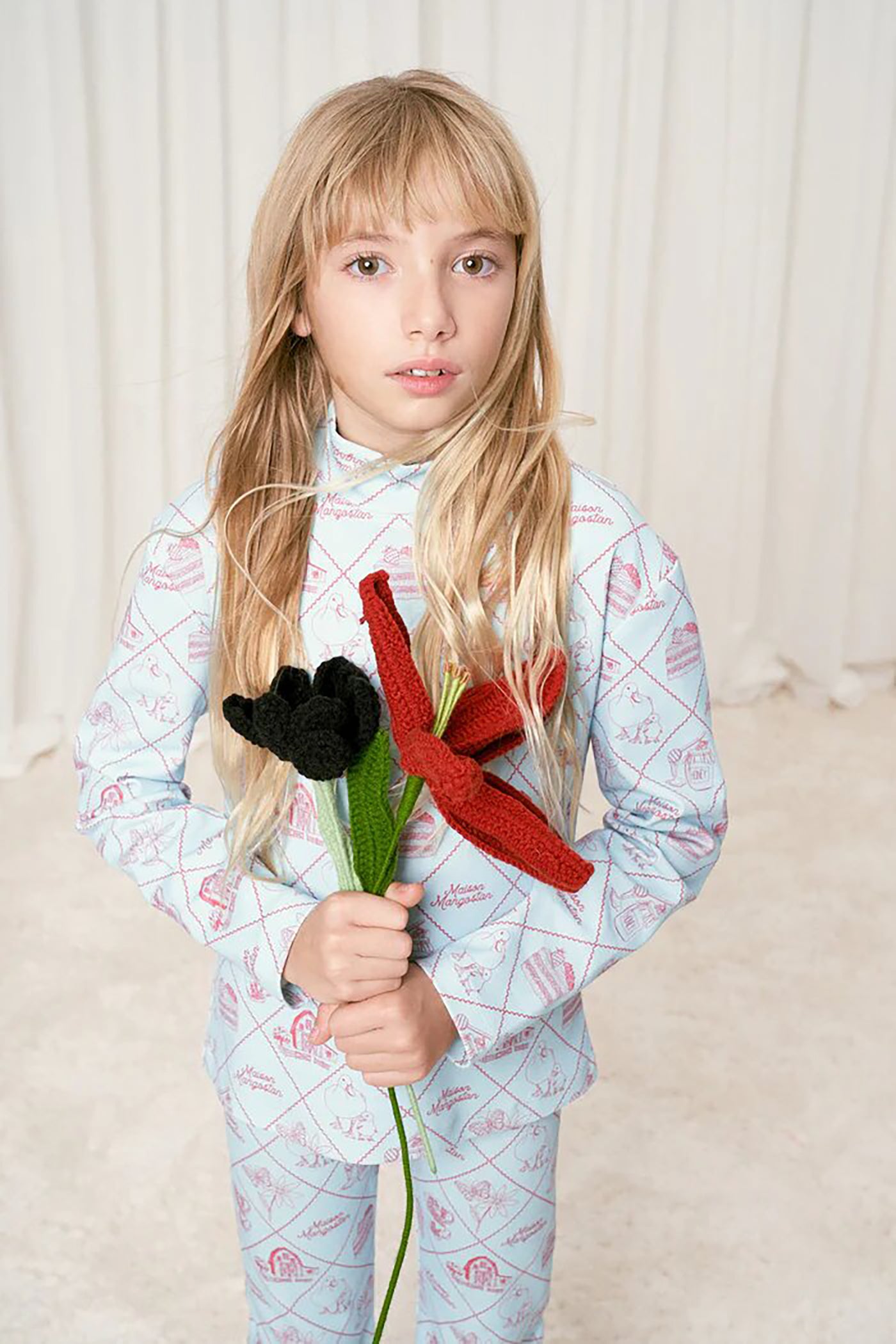 42B.24200048 # Kids Leggings Table Cloth Light Blue