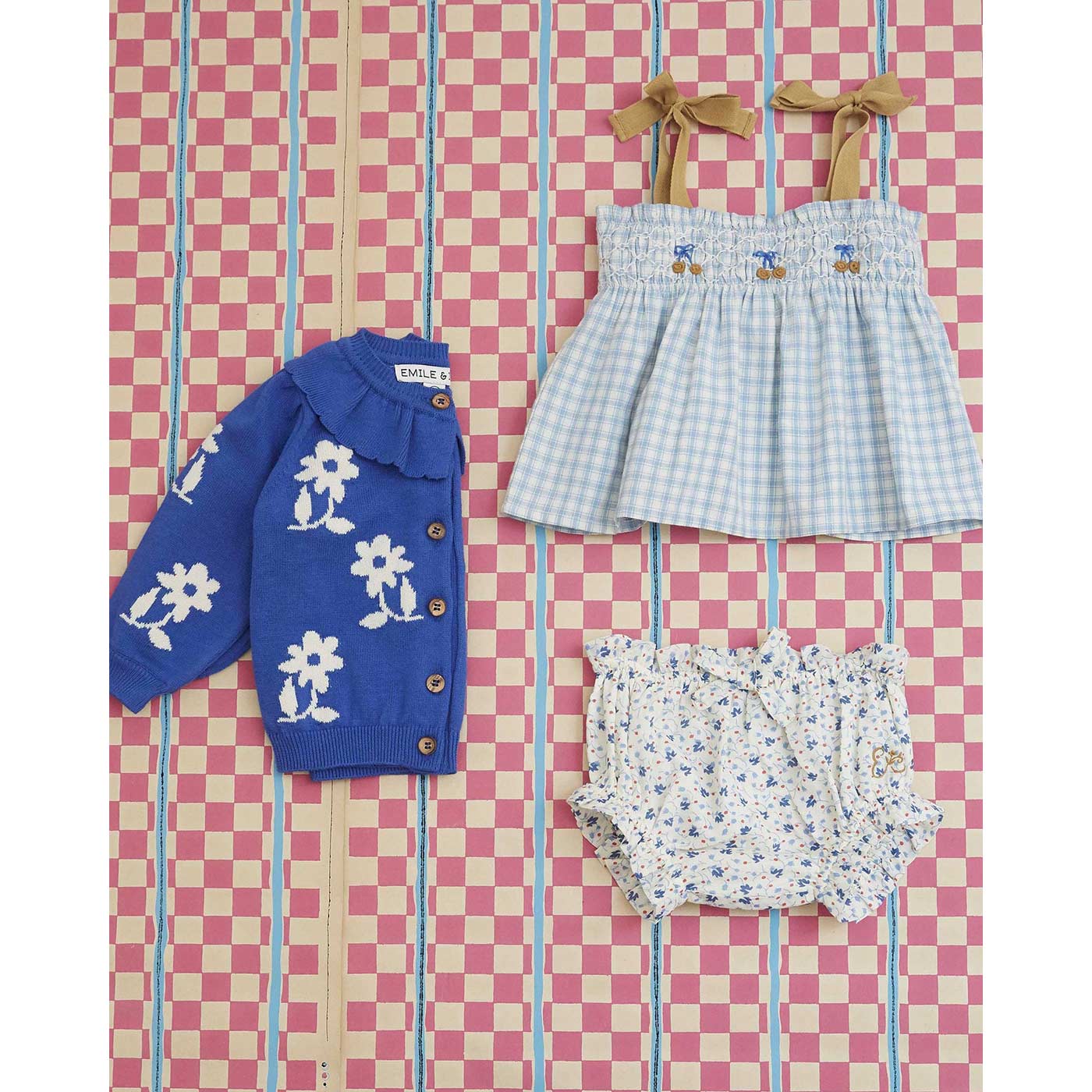 Βρεφική Μπλούζα Vichy Blue