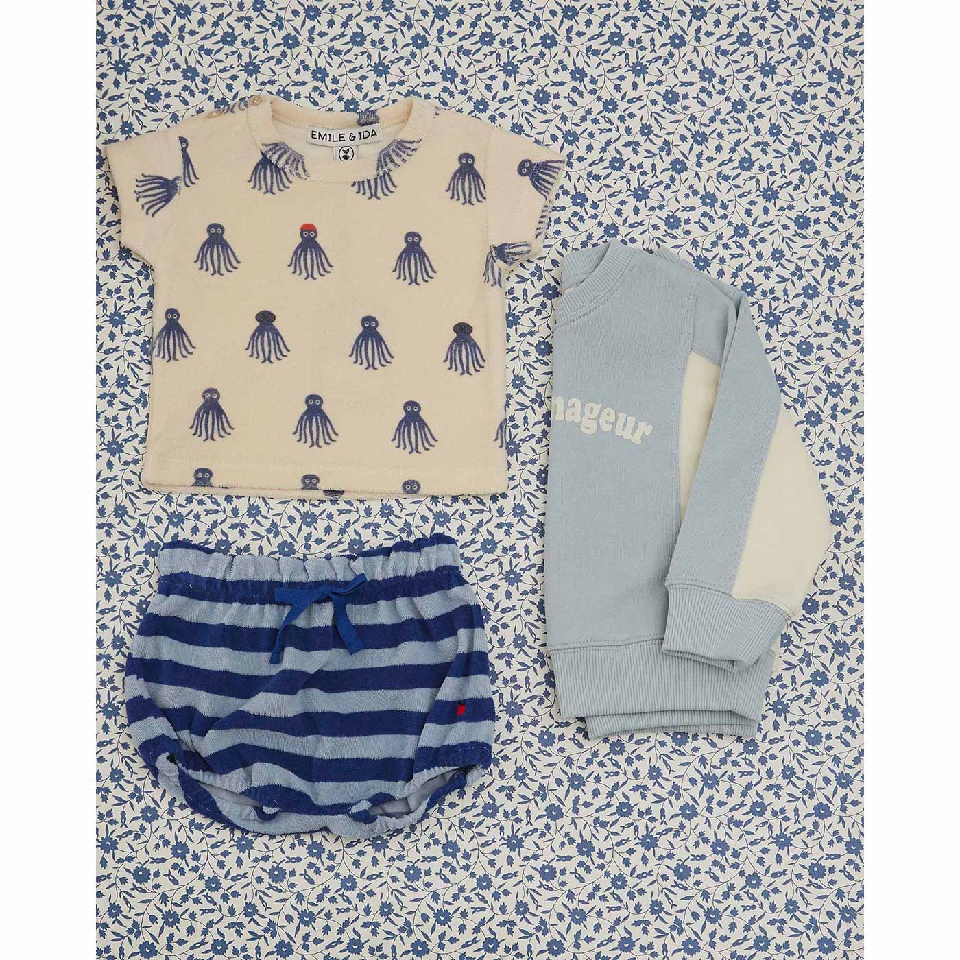 Βρεφική Μπλούζα T-Shirt Octopus Blue