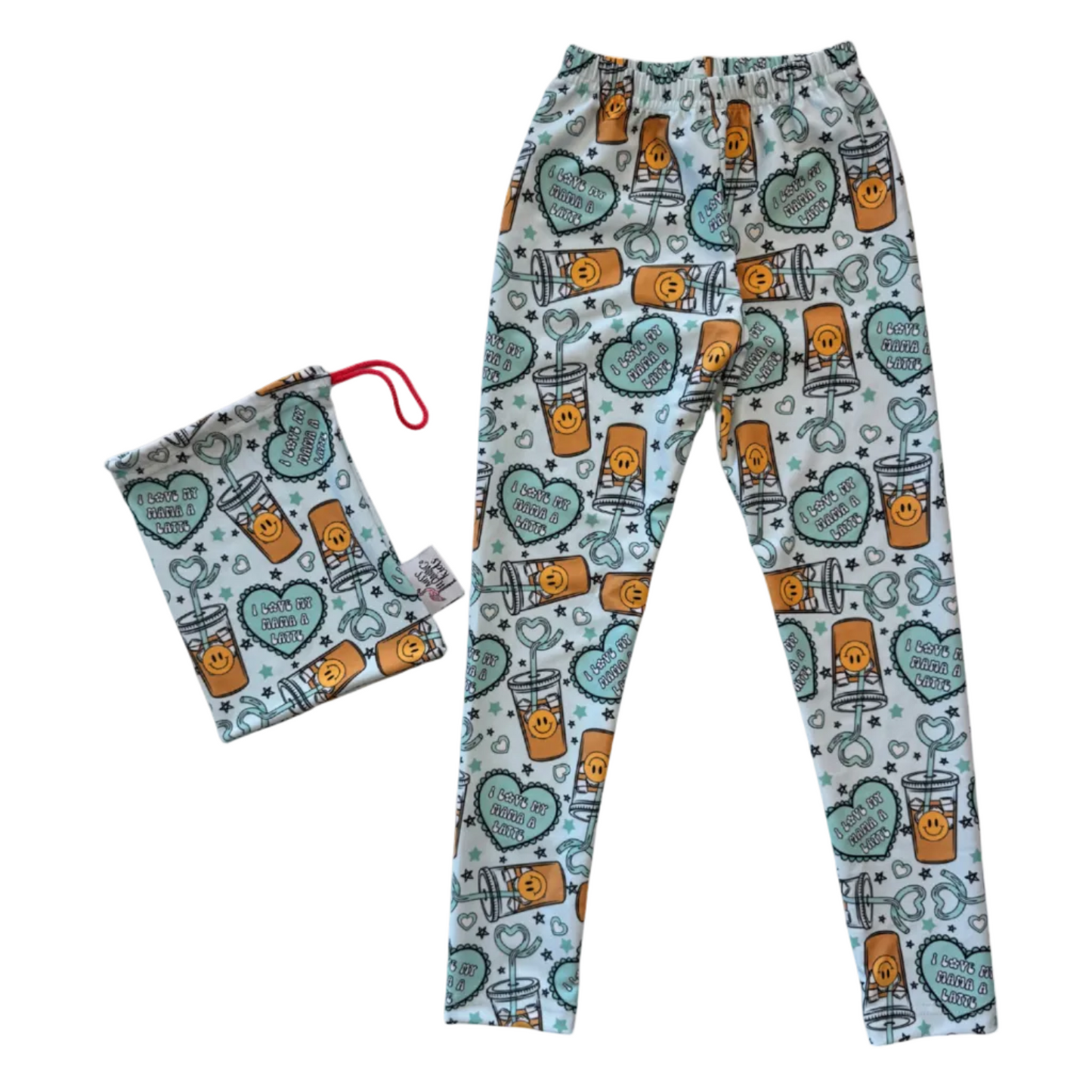 62A.mf013 # Παιδικό Κολάν Love Mama a Latte Aqua
