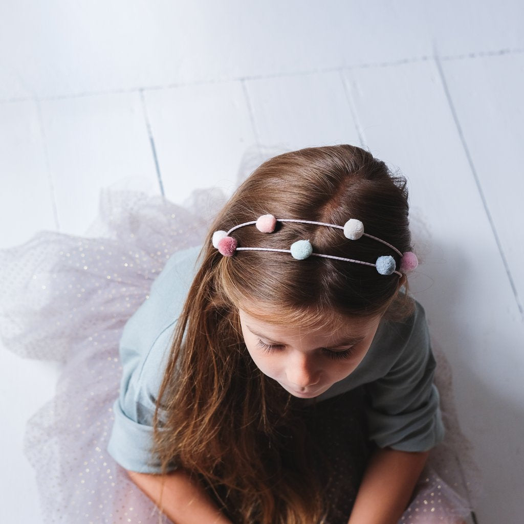 Παιδική Στέκα Μαλλιών Double Pom-Pom