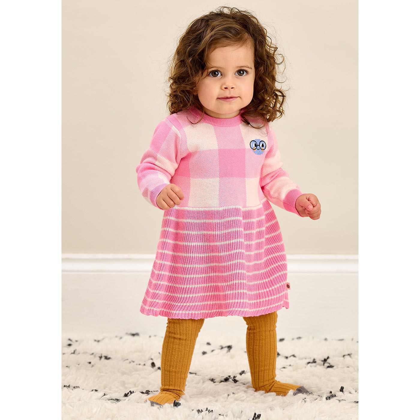 Βρεφικό Πλεκτό Φόρεμα Pink
