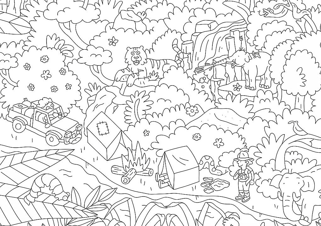 Color-in Αφίσα Ζούγκλα