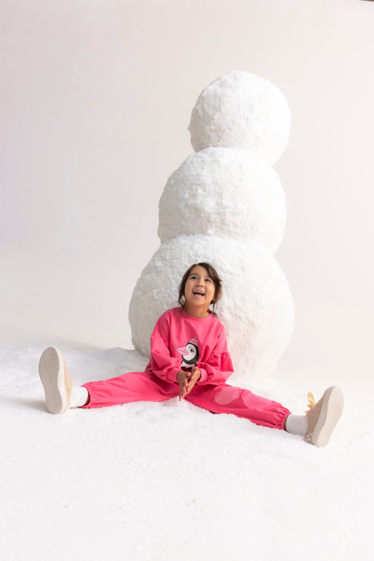 52B.PENGUIN PINK _ PUFF # Παιδικό Φούτερ Penguin Pink