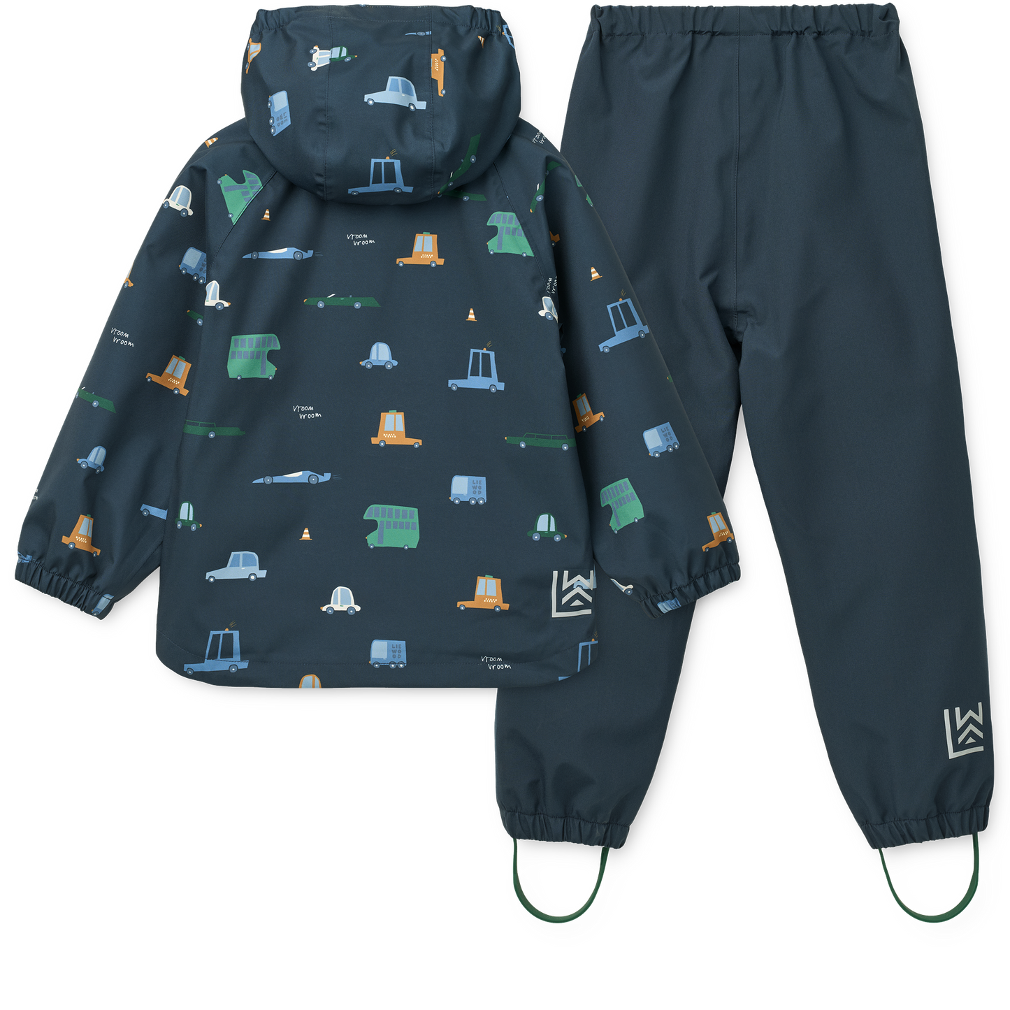99.LW19909_2782 # Kids Waterproof Set Pedia Cars Classic Navy