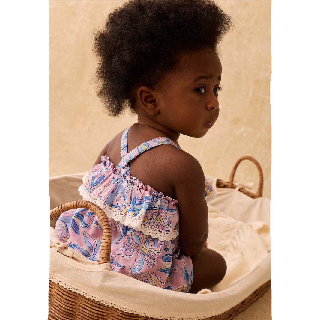 62A.FRI-S26-R0154 # Baby Romper Kumal Pastel Paradise Bay