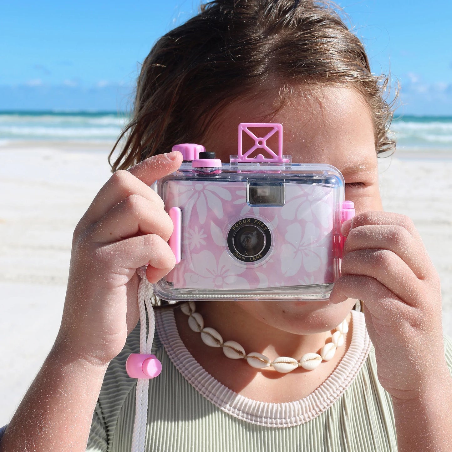 99.S51CAMPK # Waterproof Camera Pink Floral