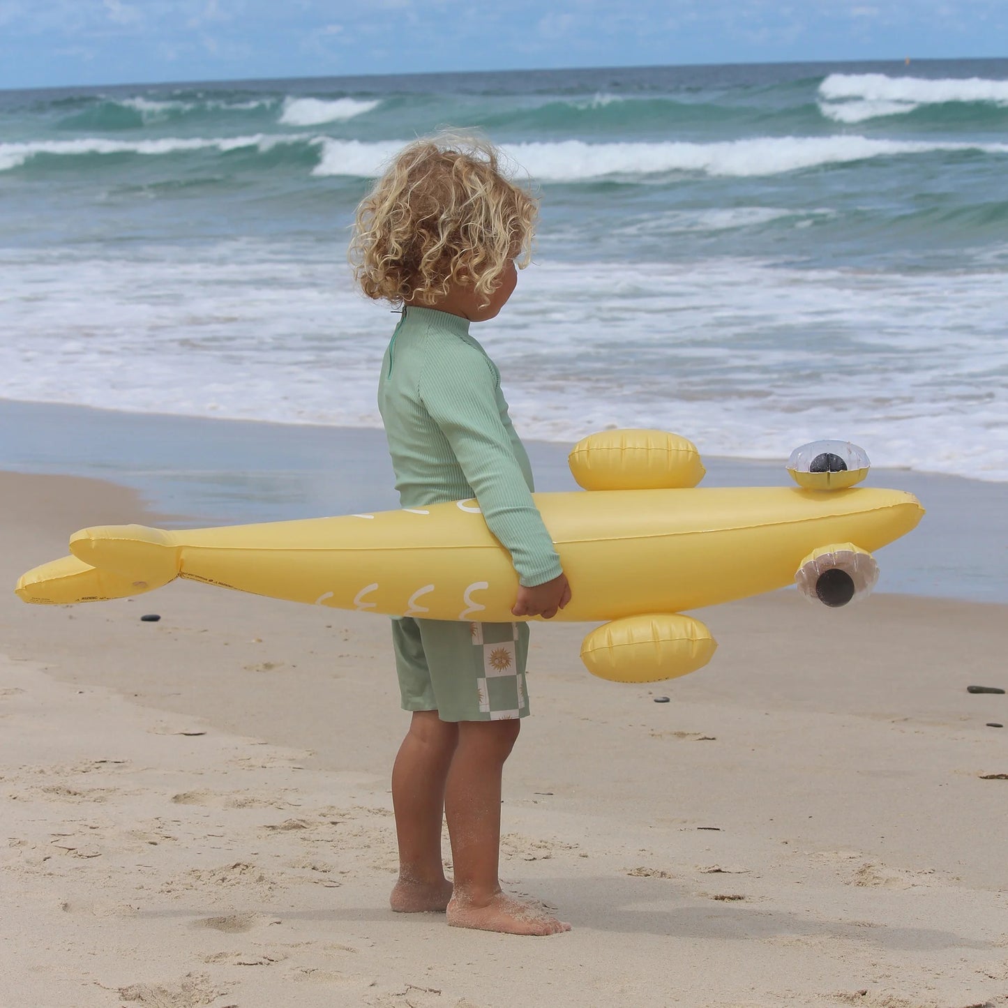 99.S51KNMUL # Inflatable Beach Toy Noodle Finn the Fish