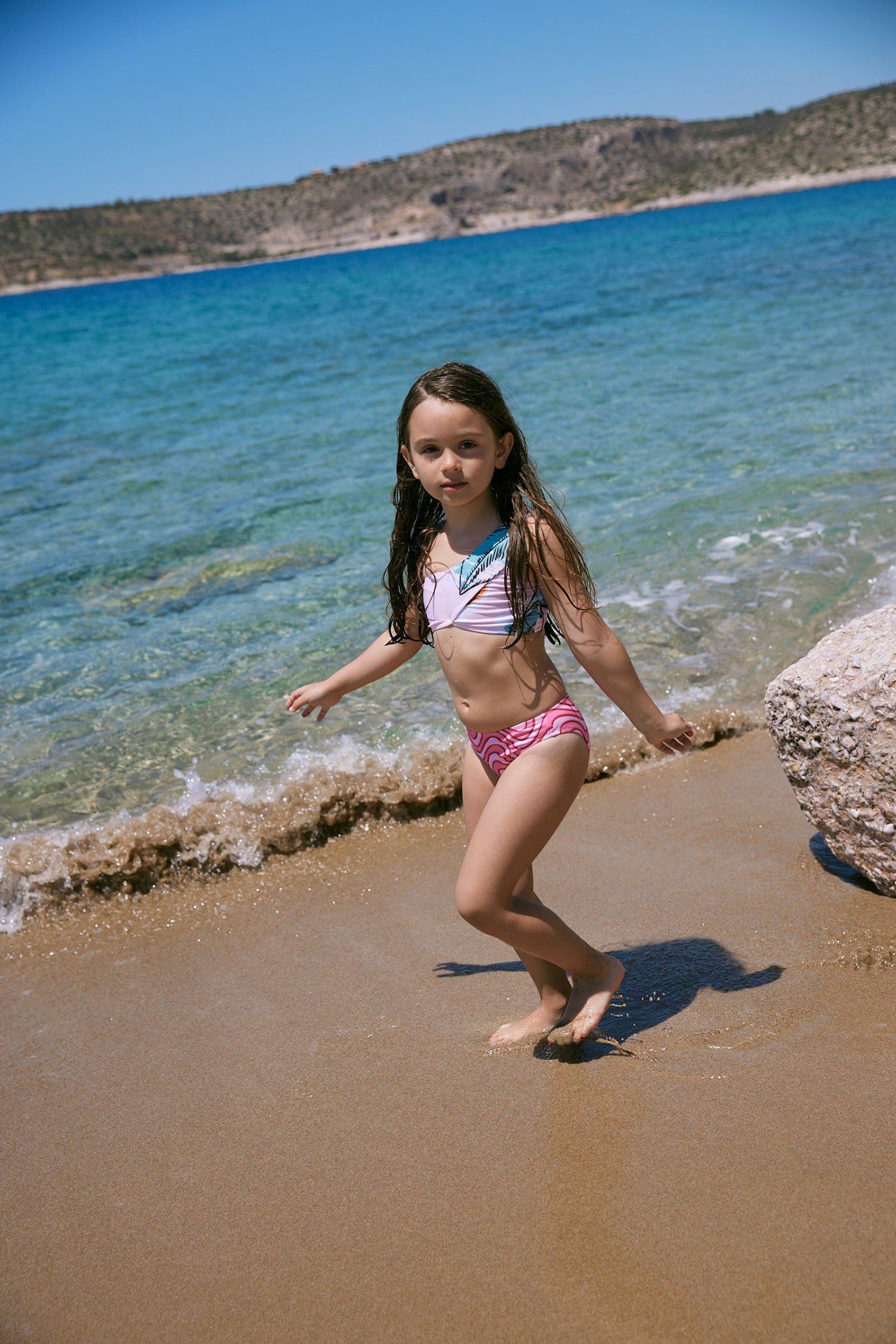 52A.SIENNA-CHERRY # Kids Swimsuit Bikini Sienna Cherry Lipstick