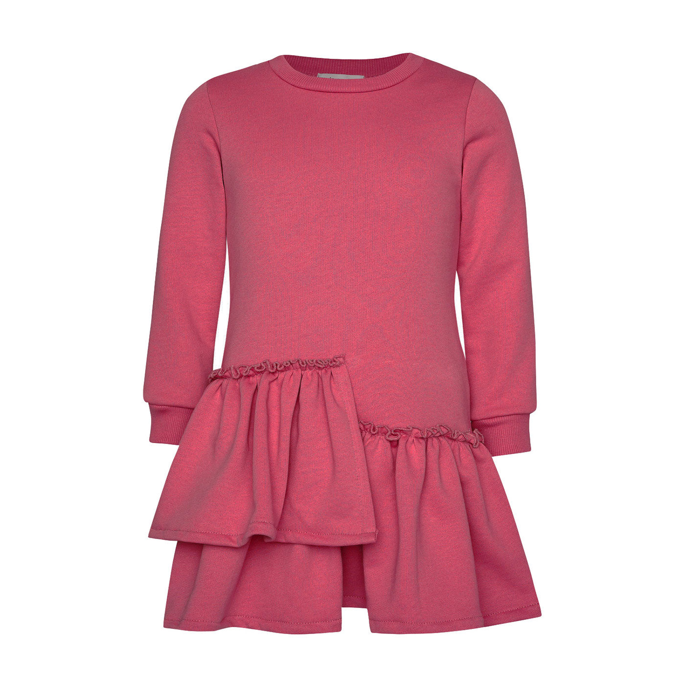 42B.T5743 # Παιδικό Φόρεμα με Βολάν Ροζ