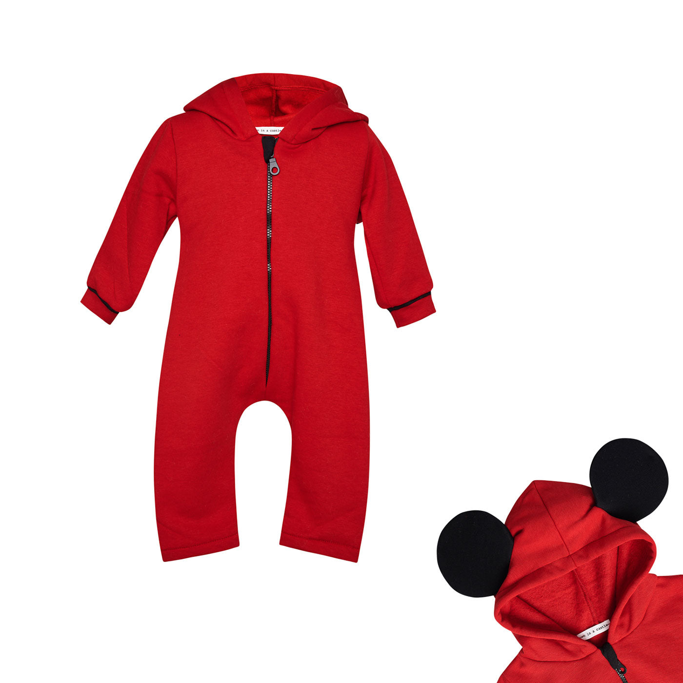 42B.T5892 # Βρεφικό Ολόσωμο Φορμάκι Big Ears Red