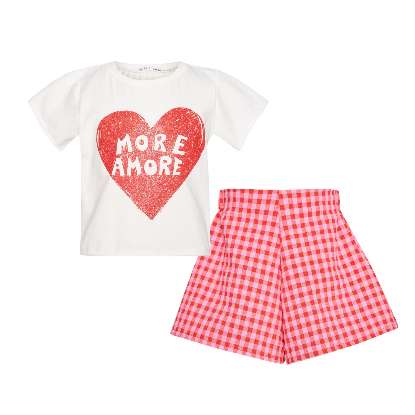 52A.T6003_PLAIDS # Kids Set with Shorts Cherry Sugar