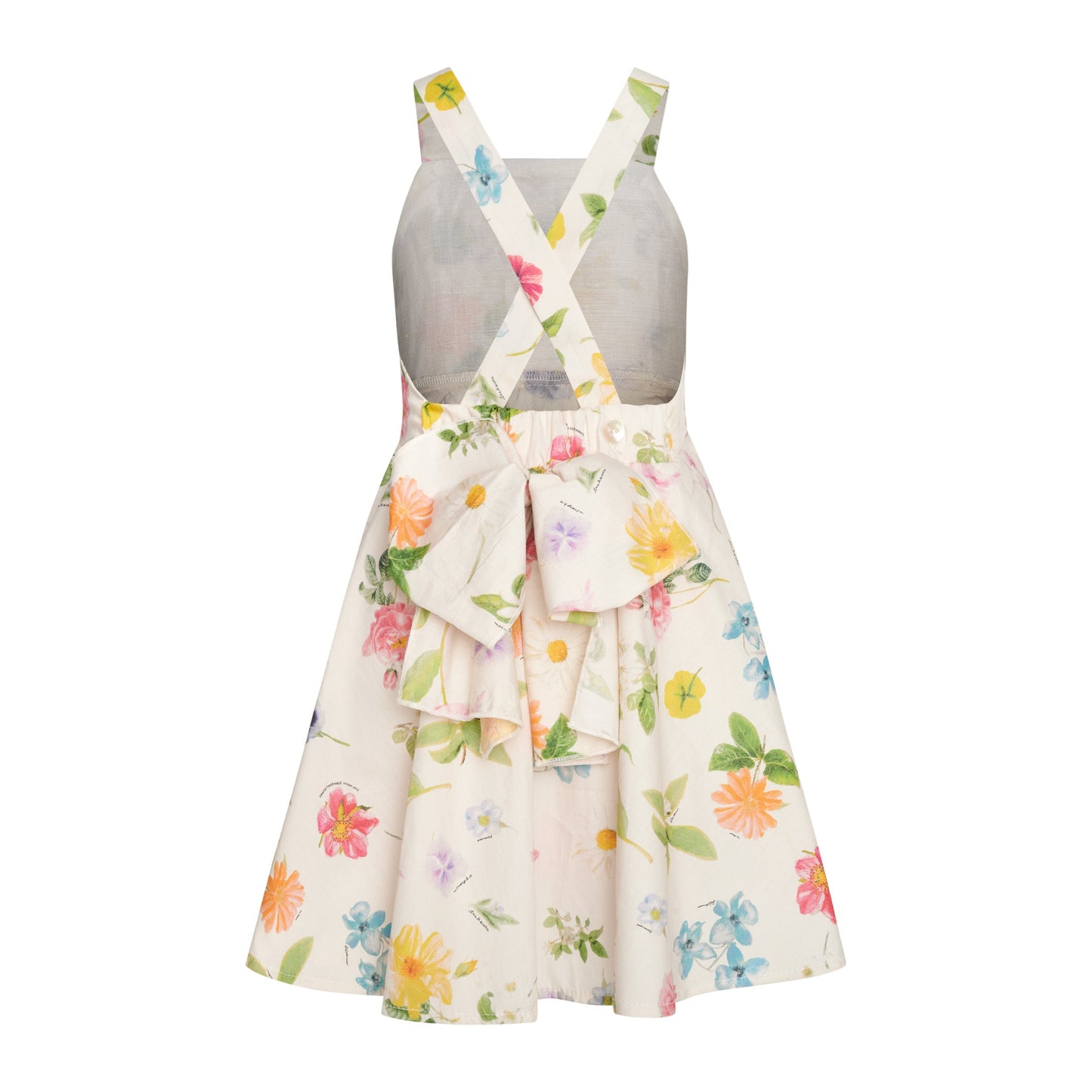 52A.T6076_PRINTED # Kids Dress with Open Back Candy Flower
