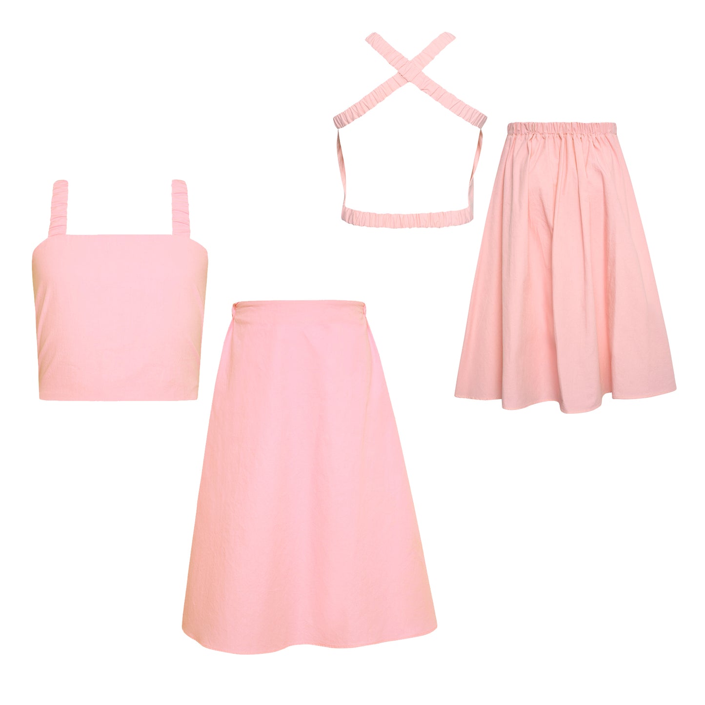 52A.T6097_PINK # Παιδικό Σετ με Φούστα Cherry Basket Pink