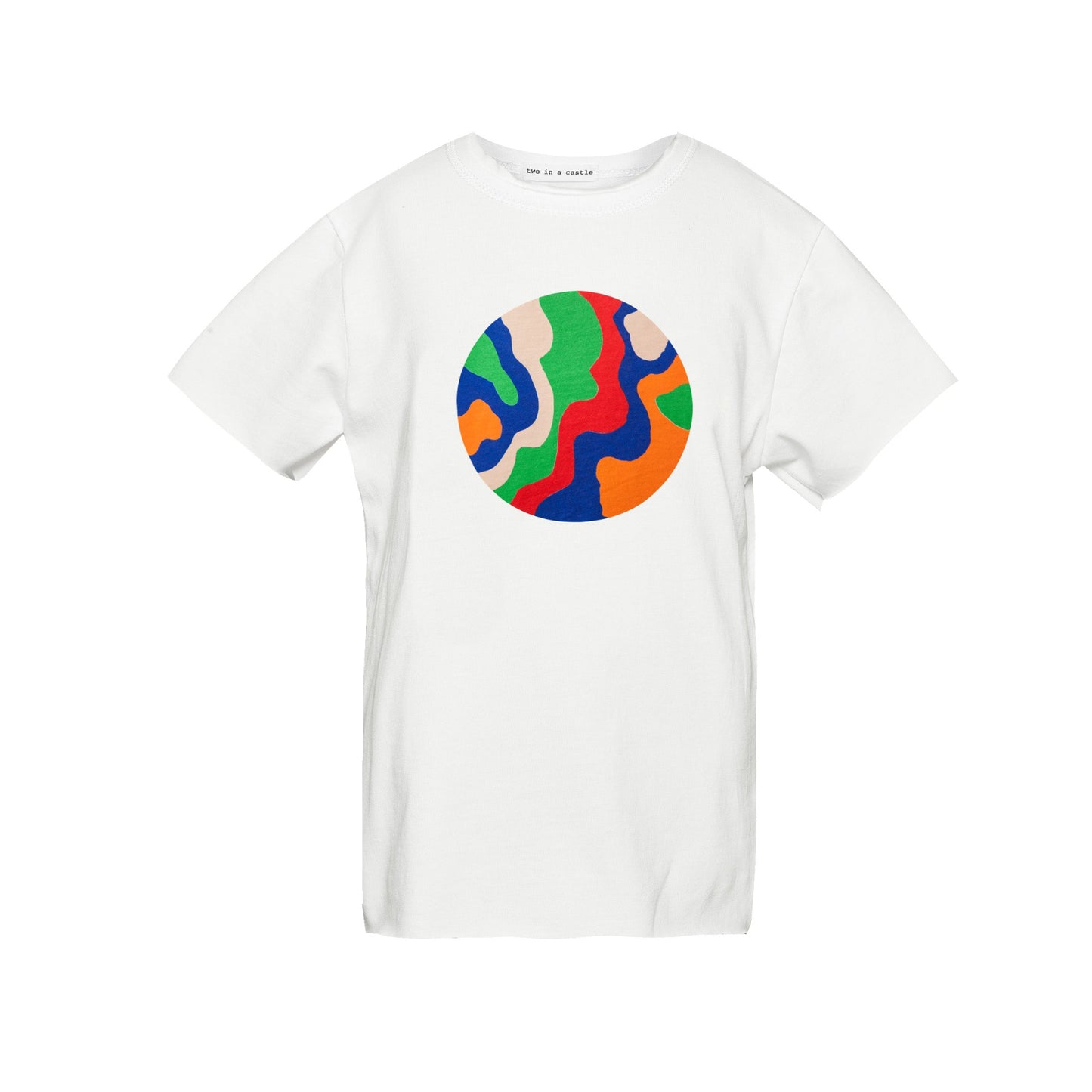 52A.T6306_WHITE # Kids T-Shirt Happy Marshmallow Planet