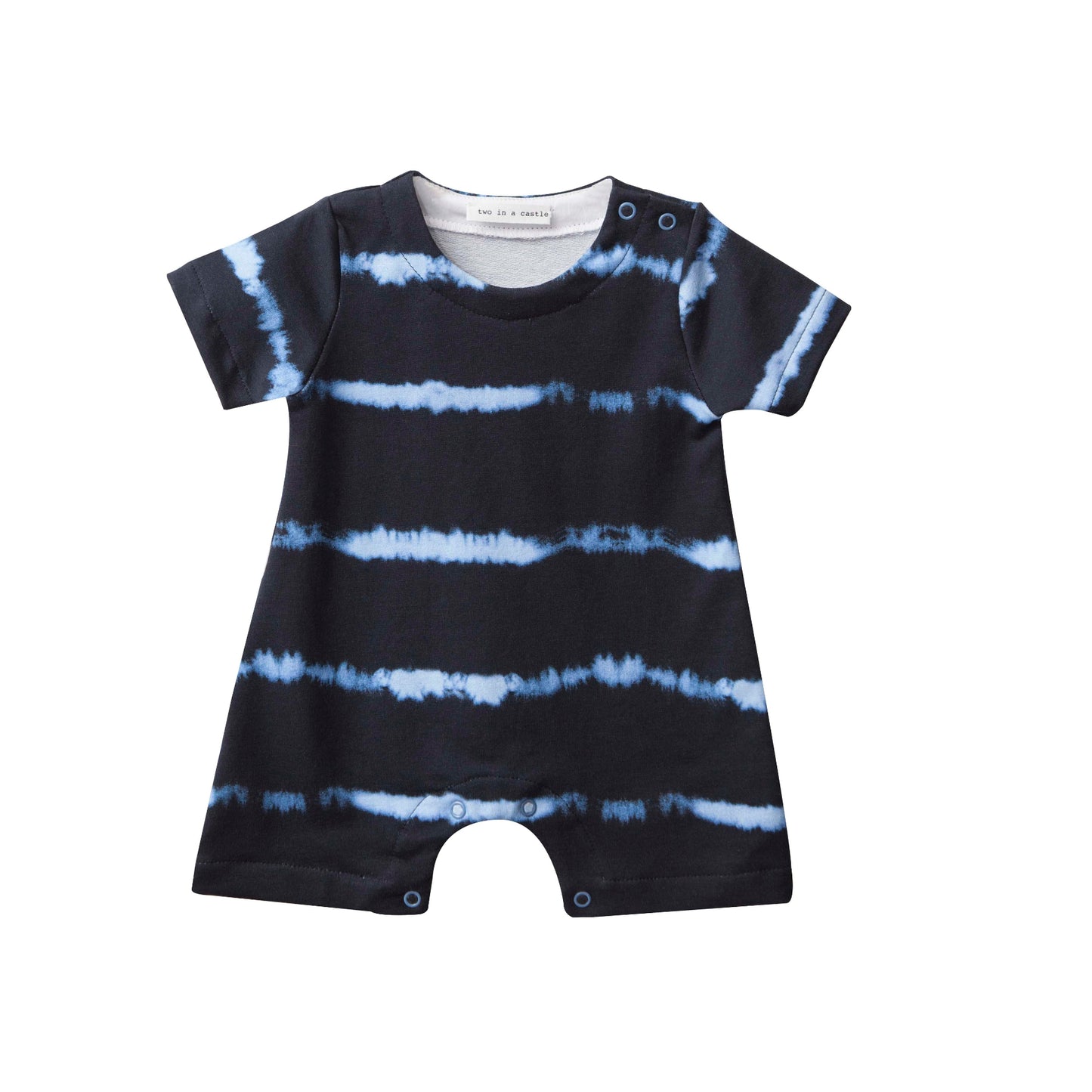 52A.T6322_BLACK # Baby Short Sleeve Bodysuit Electric Waves