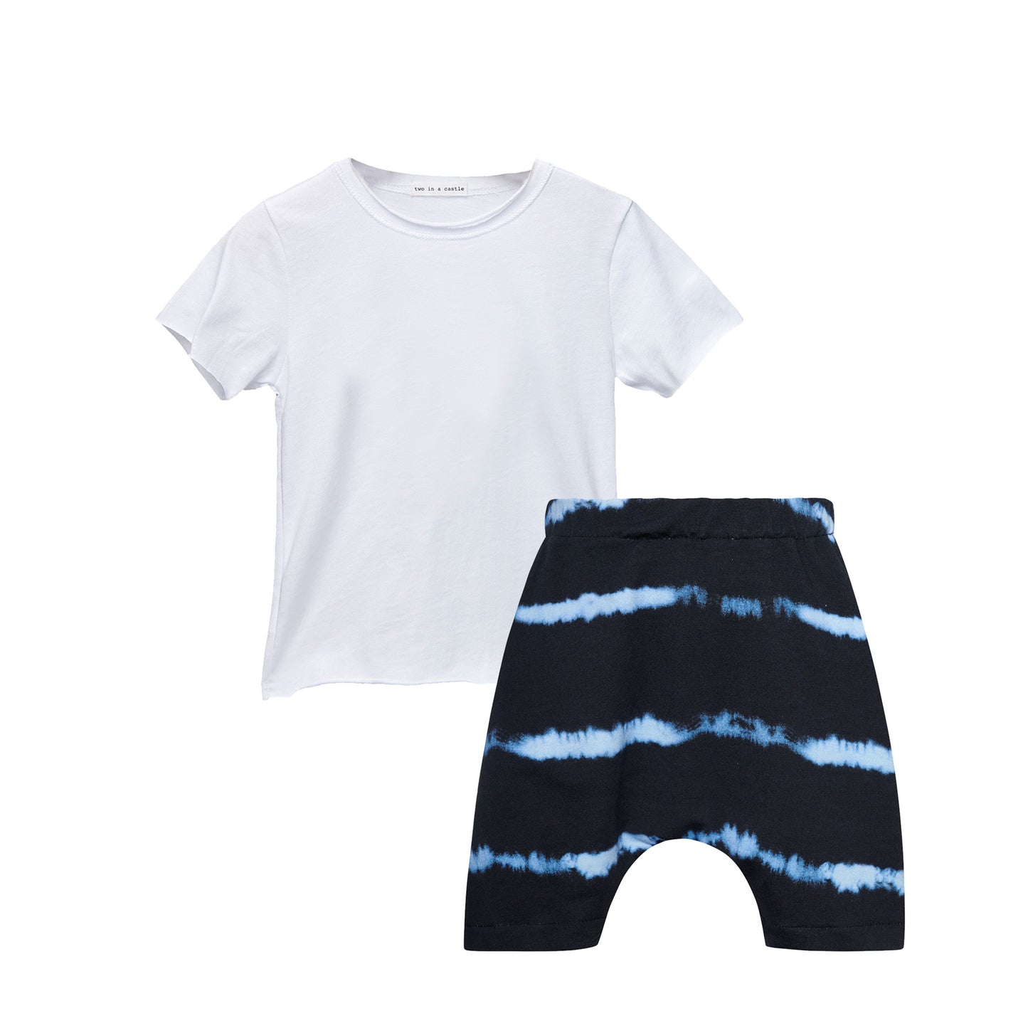 52A.T6323_BLACK # Baby Set with Shorts Electric Waves