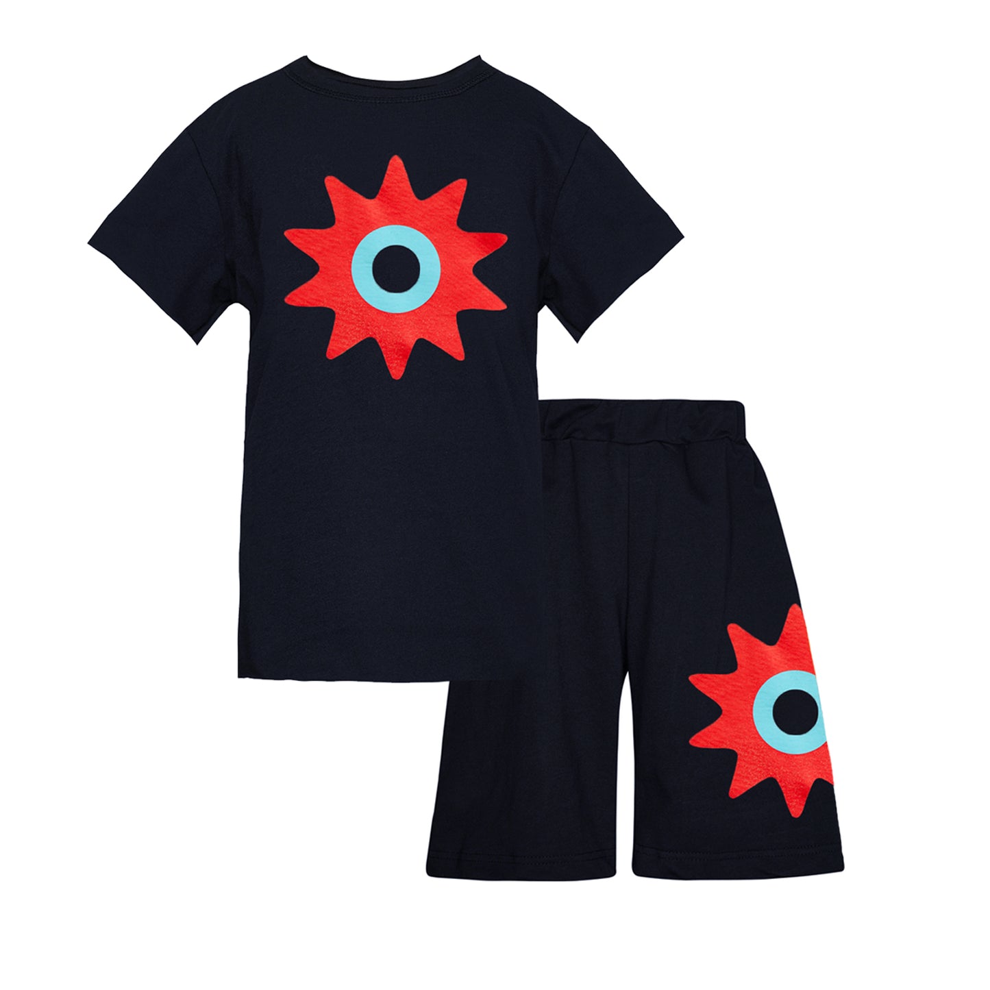 52A.T6373_BLUE # Παιδικό Σετ με Σορτς Eyes On th Sun