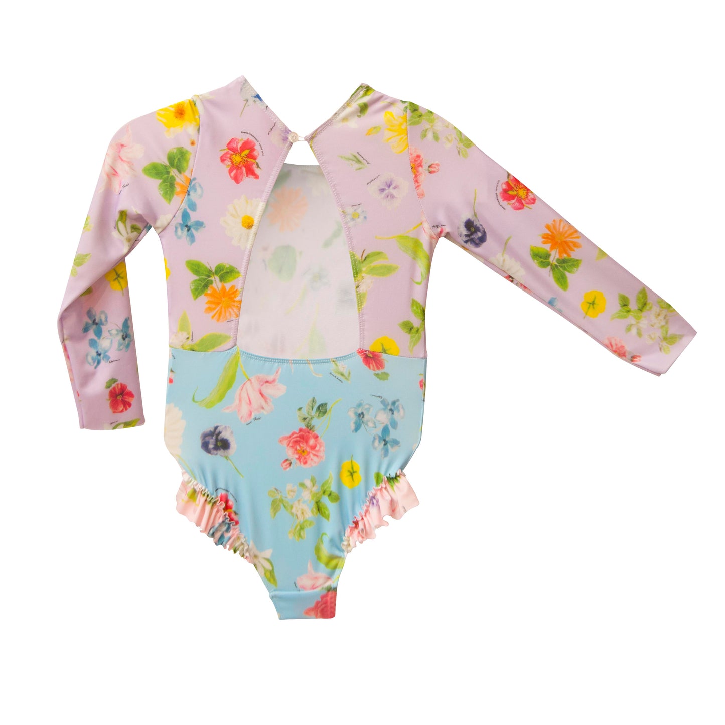 52A.T6444_FLORAL # Kids Long Sleeve Swimsuit Candy Flower