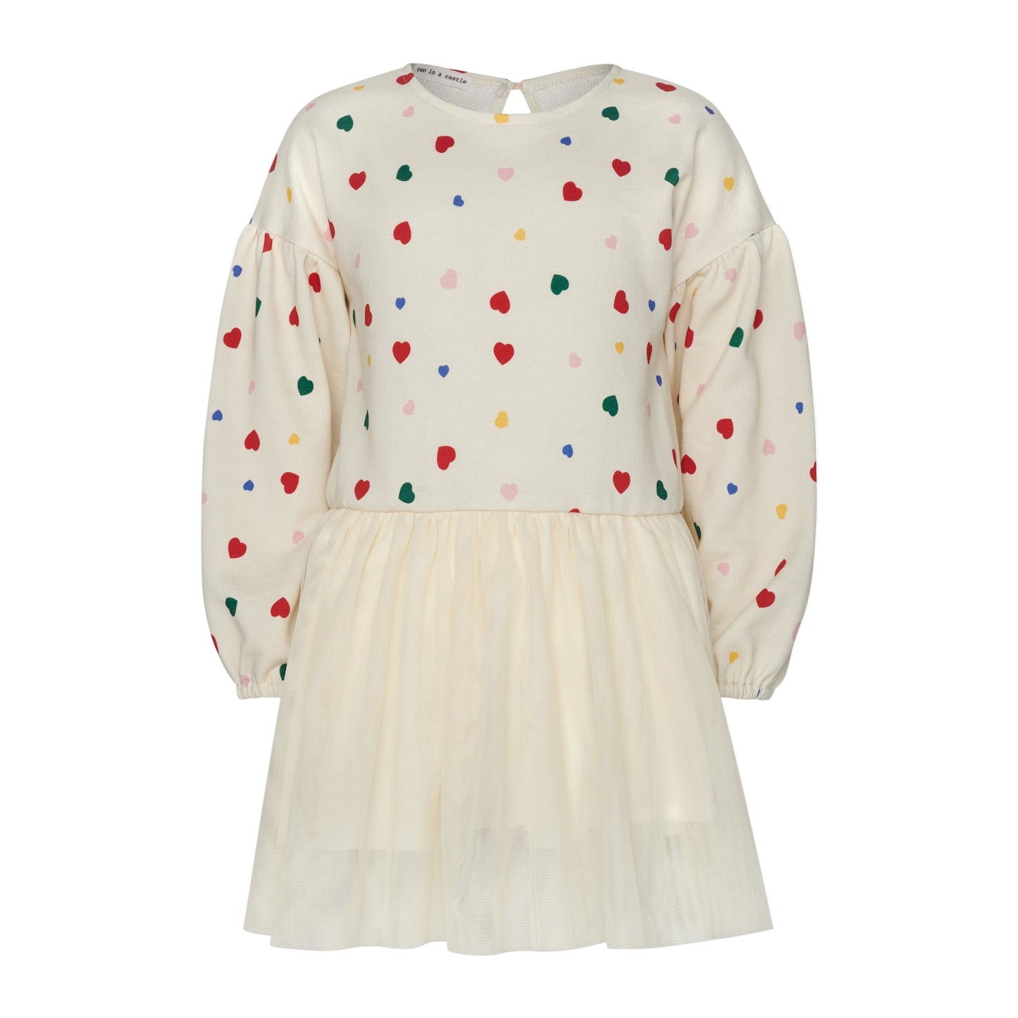 52B.T6504_PRINTED # Παιδικό Μακρυμάνικο Φόρεμα Hearts of The World