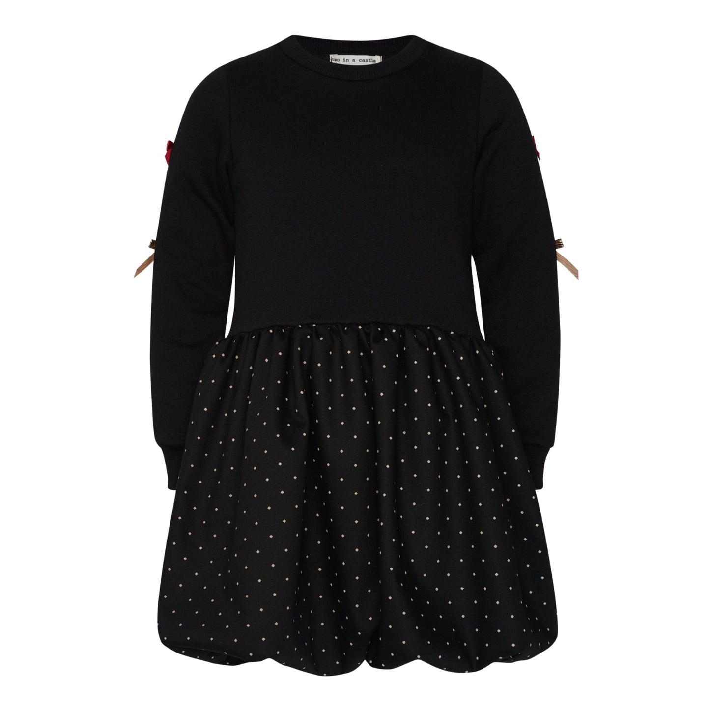 52B.T6546_POLKADOTS # Παιδικό Μακρυμάνικο Φόρεμα Polka Dots