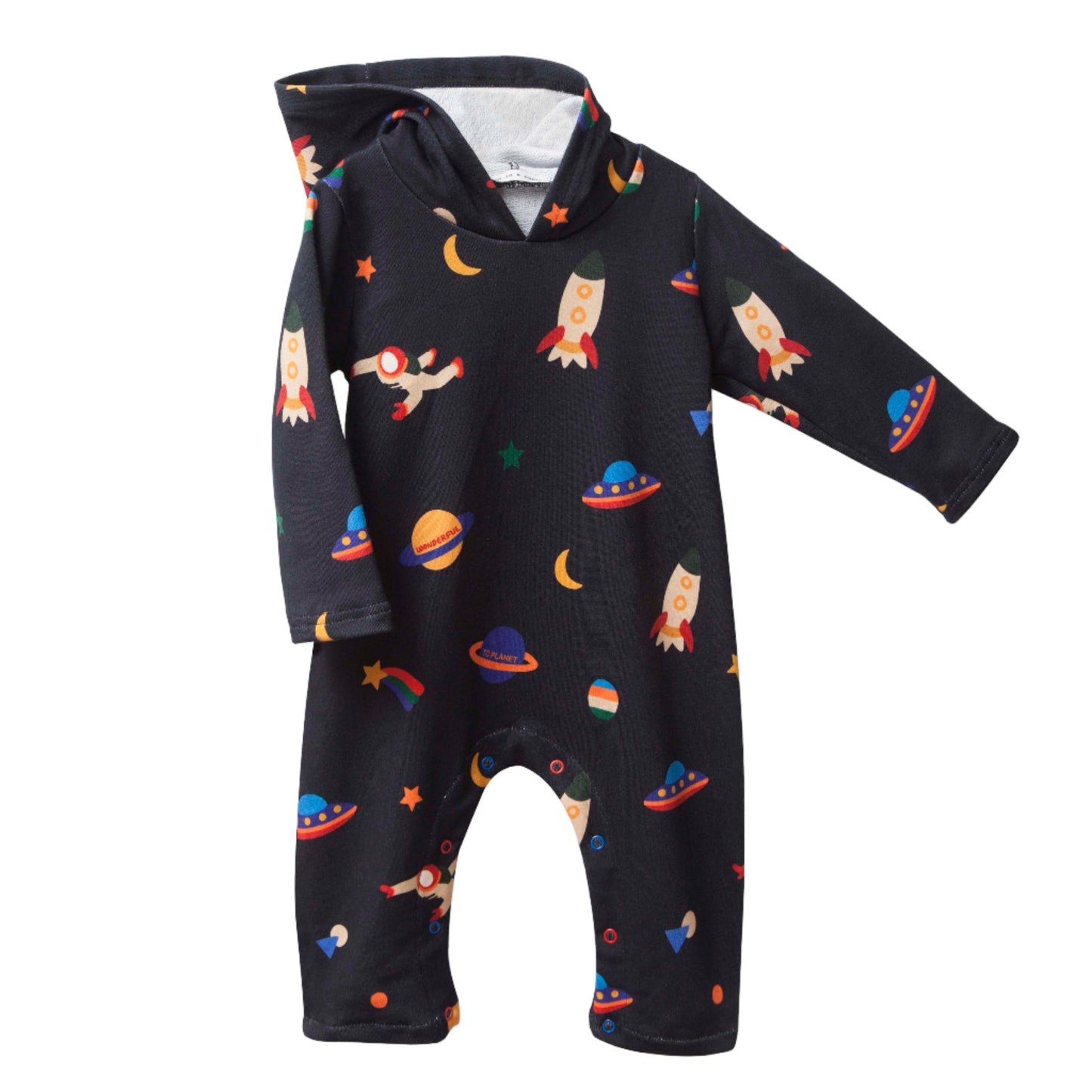 52B.T6868_PRINTED # Baby Long Sleeve Bodysuit Space