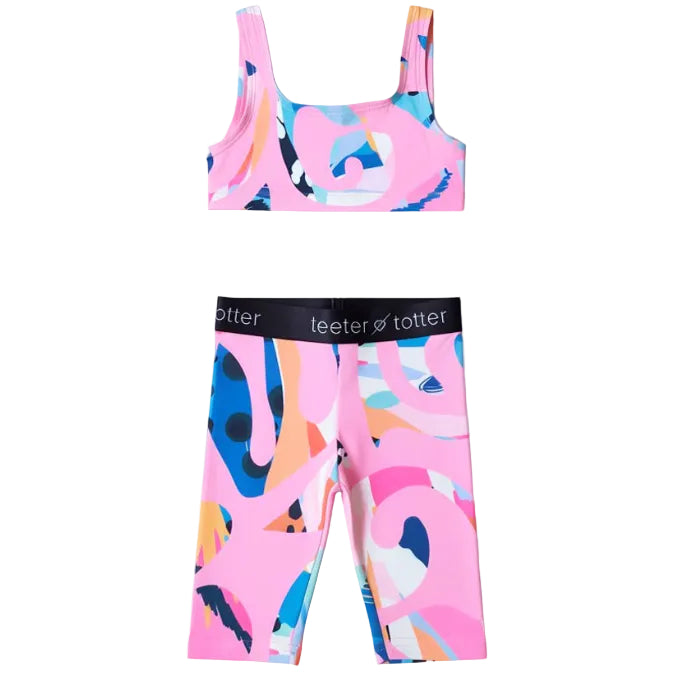 62A.TT271-180 # Kids Sports Set with Biker Somehow Pink