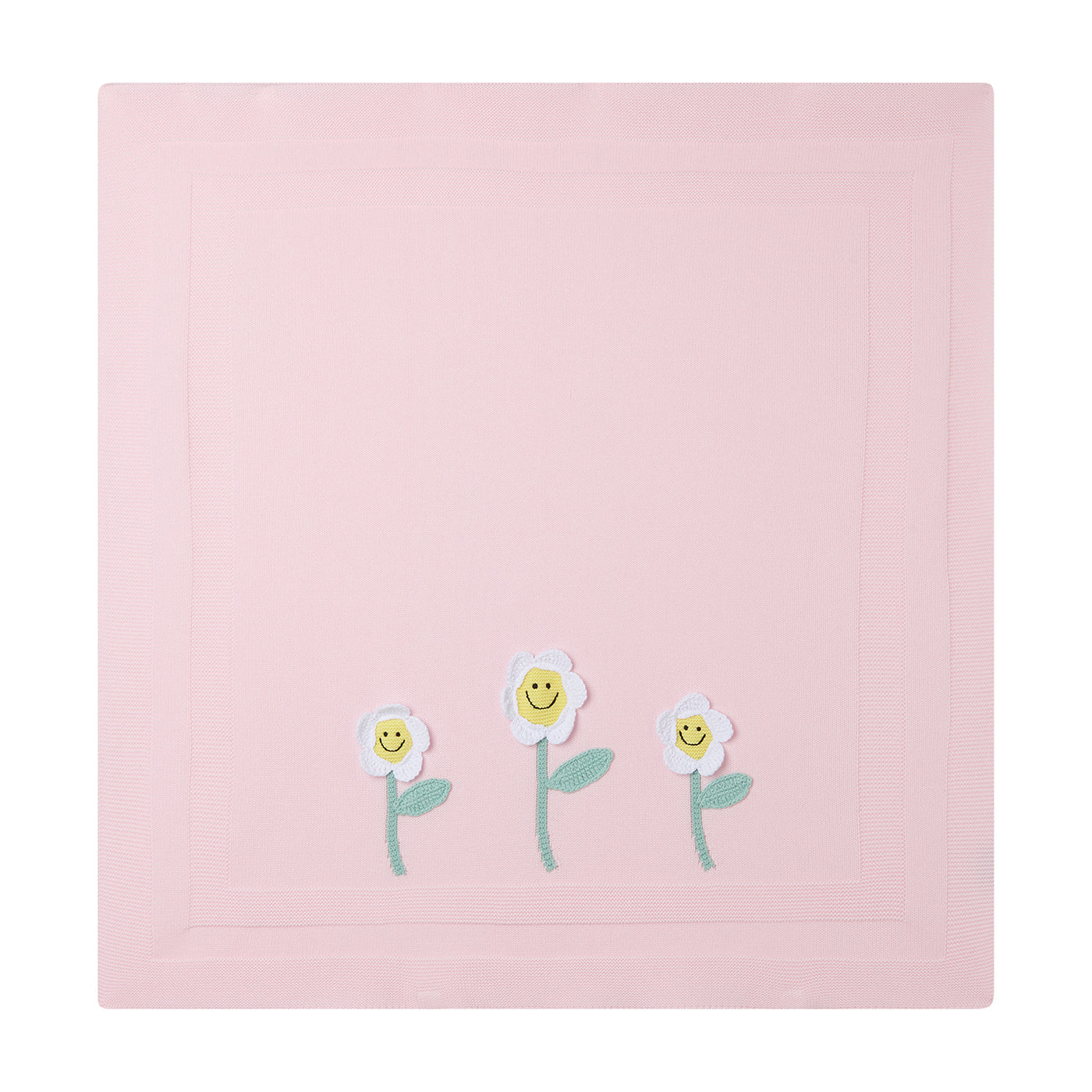 52A.TW0010_Z2423_551 # Baby Blanket Smiley Daisies