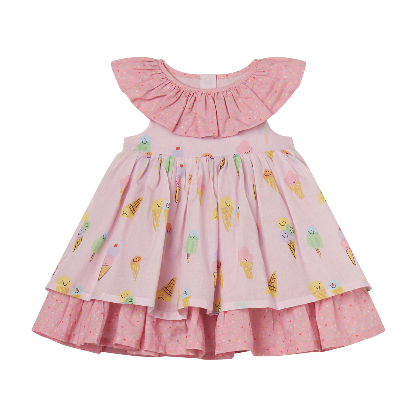 52A.TW1162_Z2743_545MC # Βρεφικό Φόρεμα Dots Ice Creams