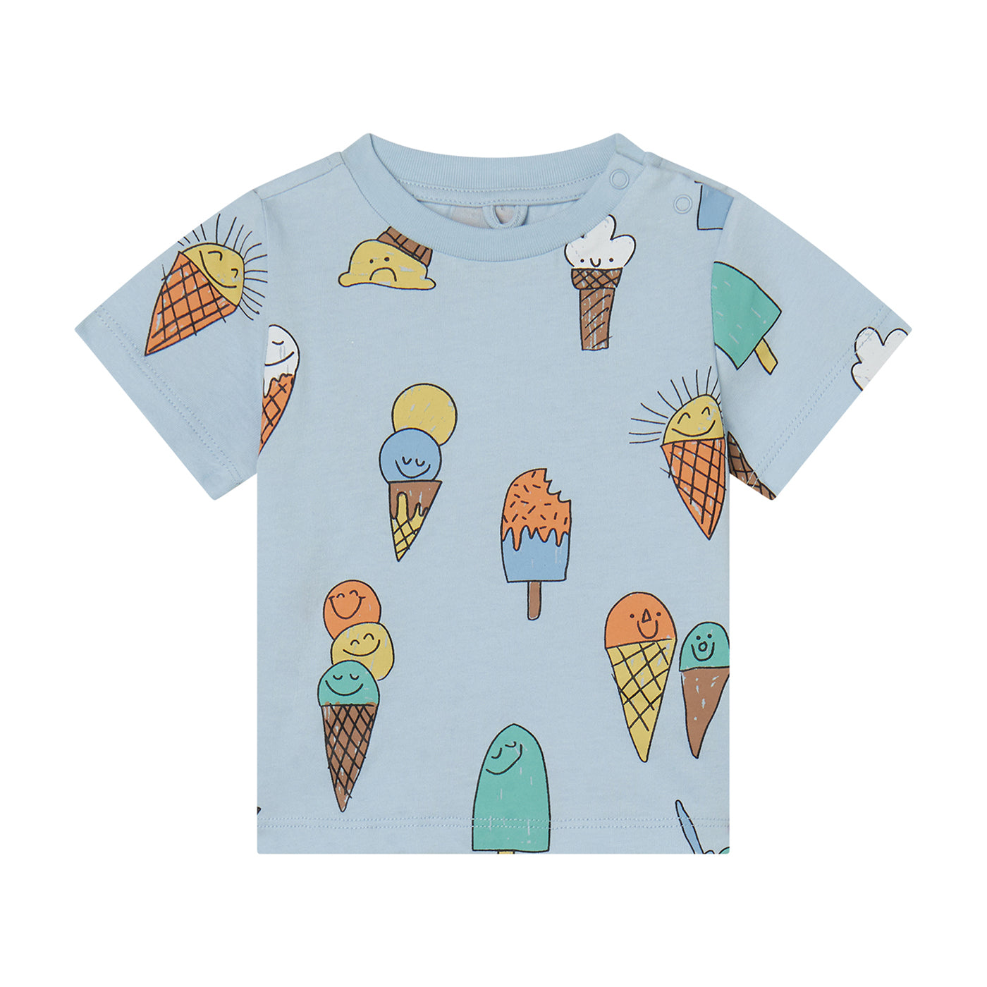 52A.TW8611_Z2741_652MC # Baby T-Shirt Ice Cream Ciel