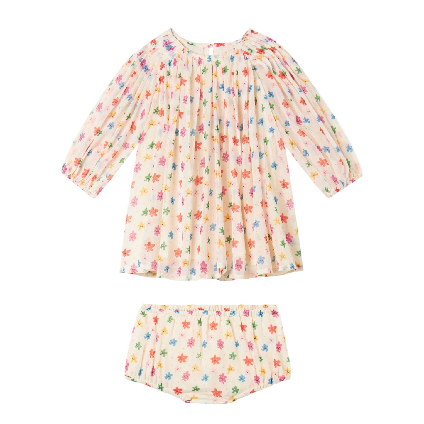 52B.TX1070_Z3216_101MC # Βρεφικό Φόρεμα Happy Little Flowers