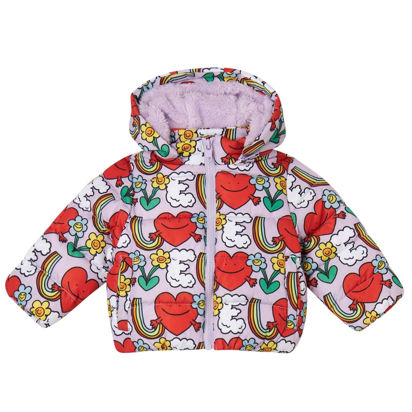 52B.TX2017_Z3218_522MC # Βρεφικό Μπουφάν Rainbow Hearts