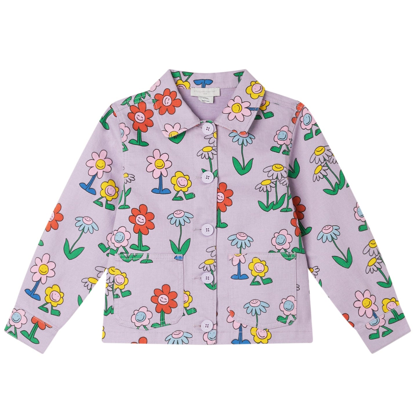 52B.TX2A27_Z3106_522MC # Kids Denim Jacket Happy Flowers