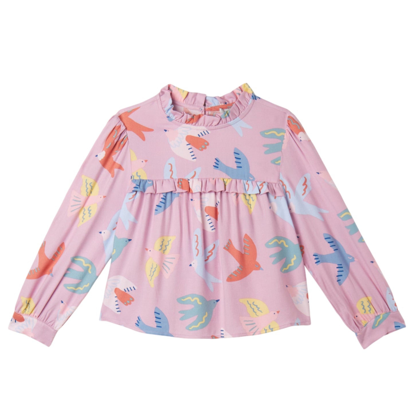 52B.TX5A10_Z3074_568MC # Kids Long-Sleeved Blouse Doves All Over