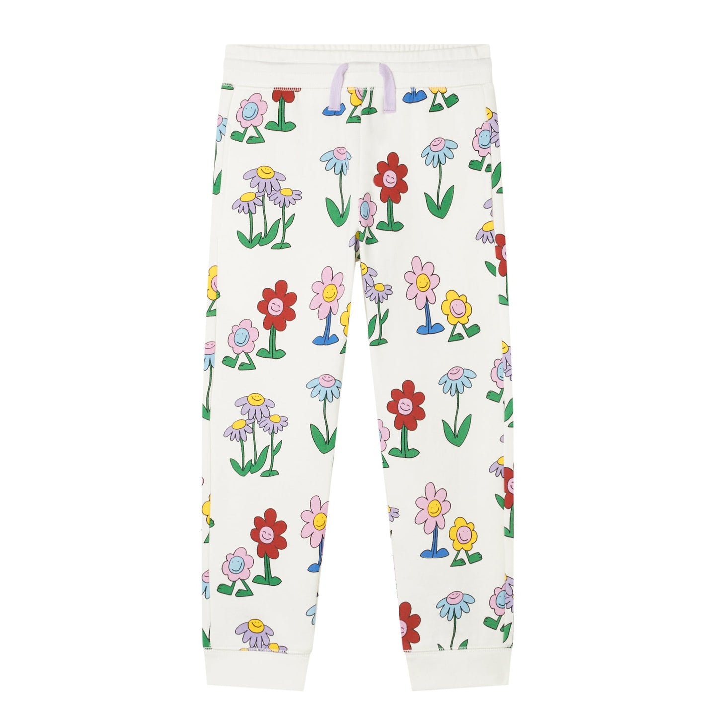 52B.TX6A50_Z3064_101MC # Kids Sweatpants Happy Flowers White