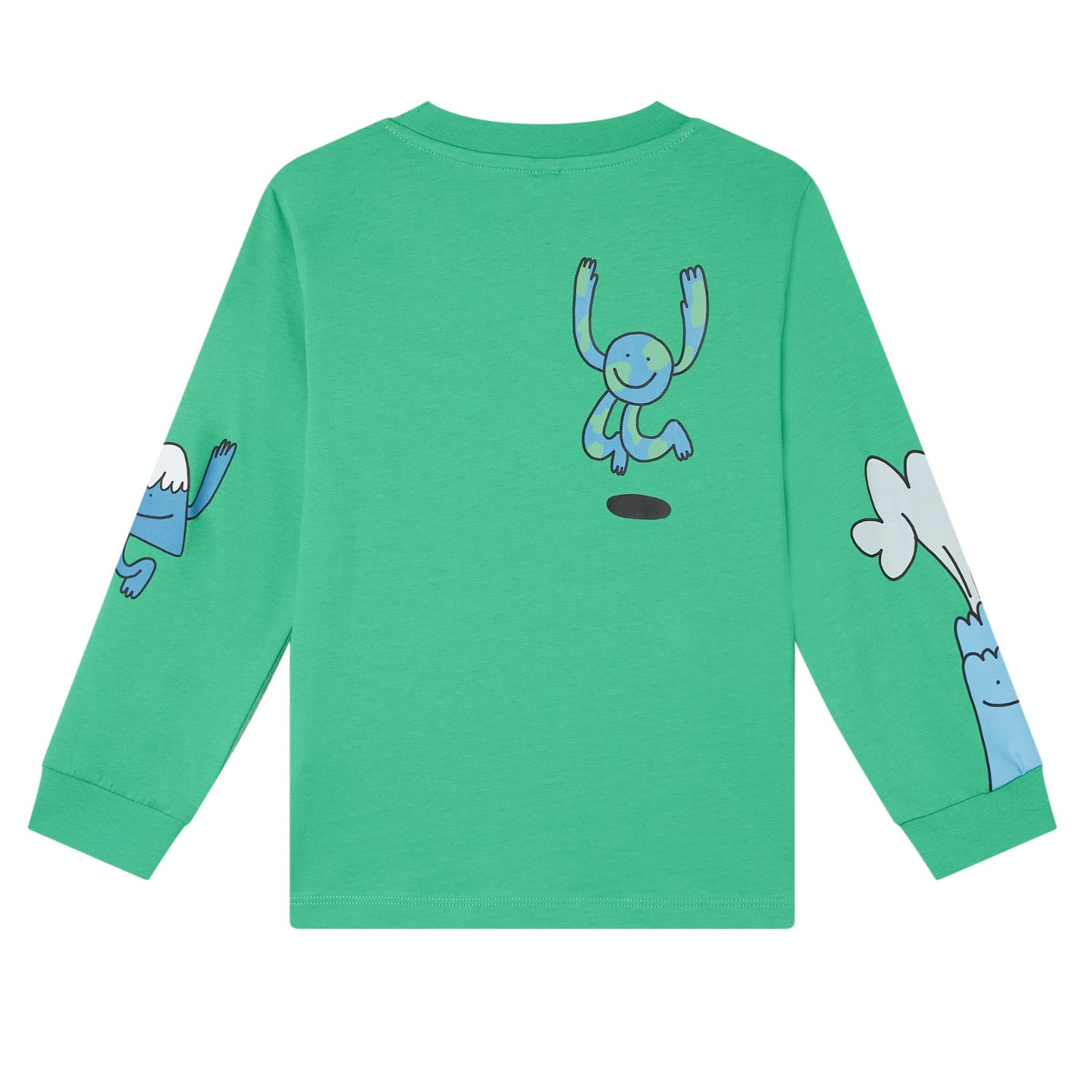 52B.TX8P80_Z0434_712 # Kids Long Sleeve T-Shirt Earth Friends Green