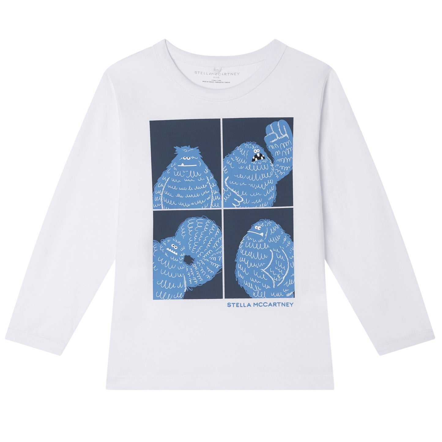 52B.TX8Q20_Z0434_100 # Kids Long Sleeve T-Shirt Blue Monsters