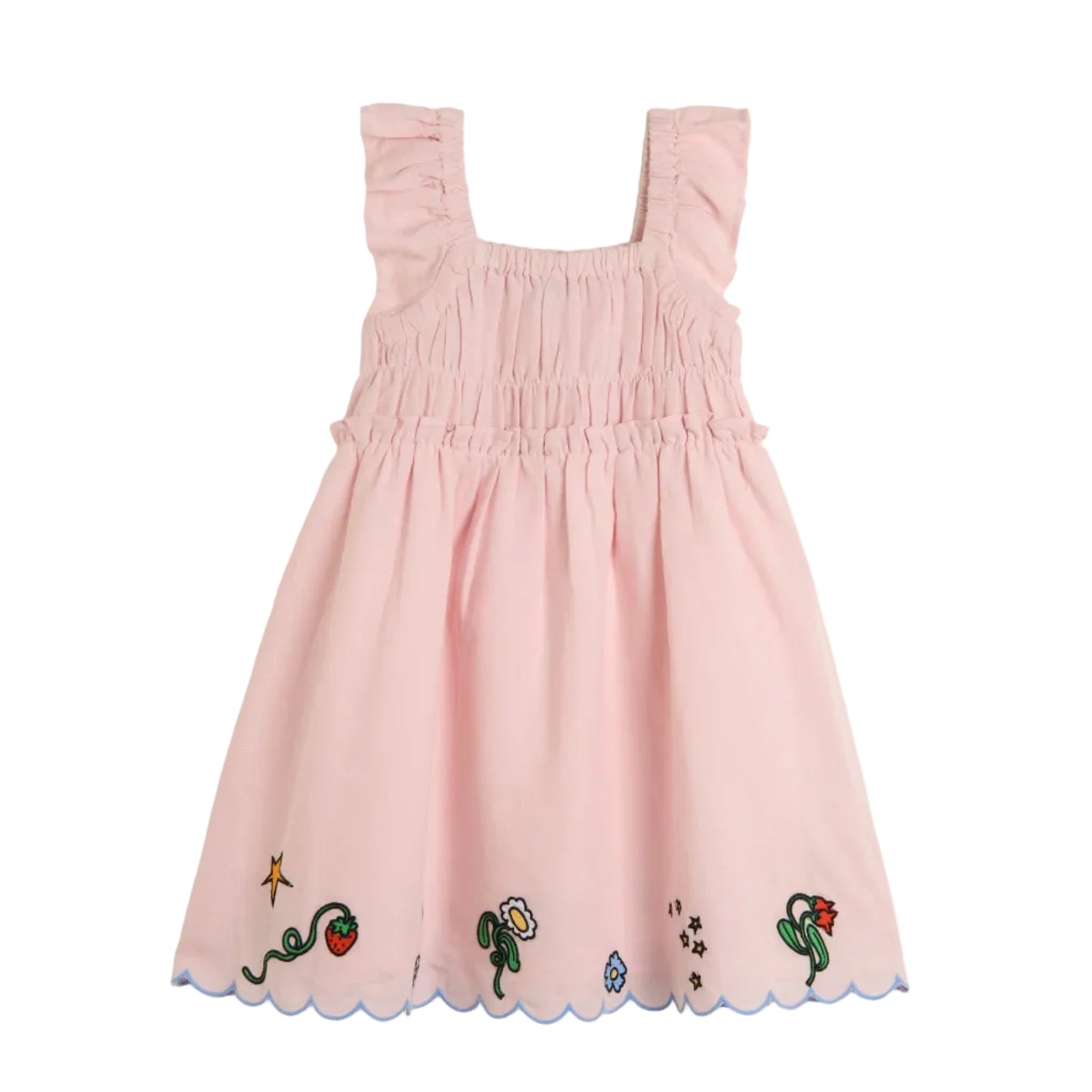 62A.TY1E22_Z0138_51R # Παιδικό Αμάνικο Φόρεμα Flowers Pink