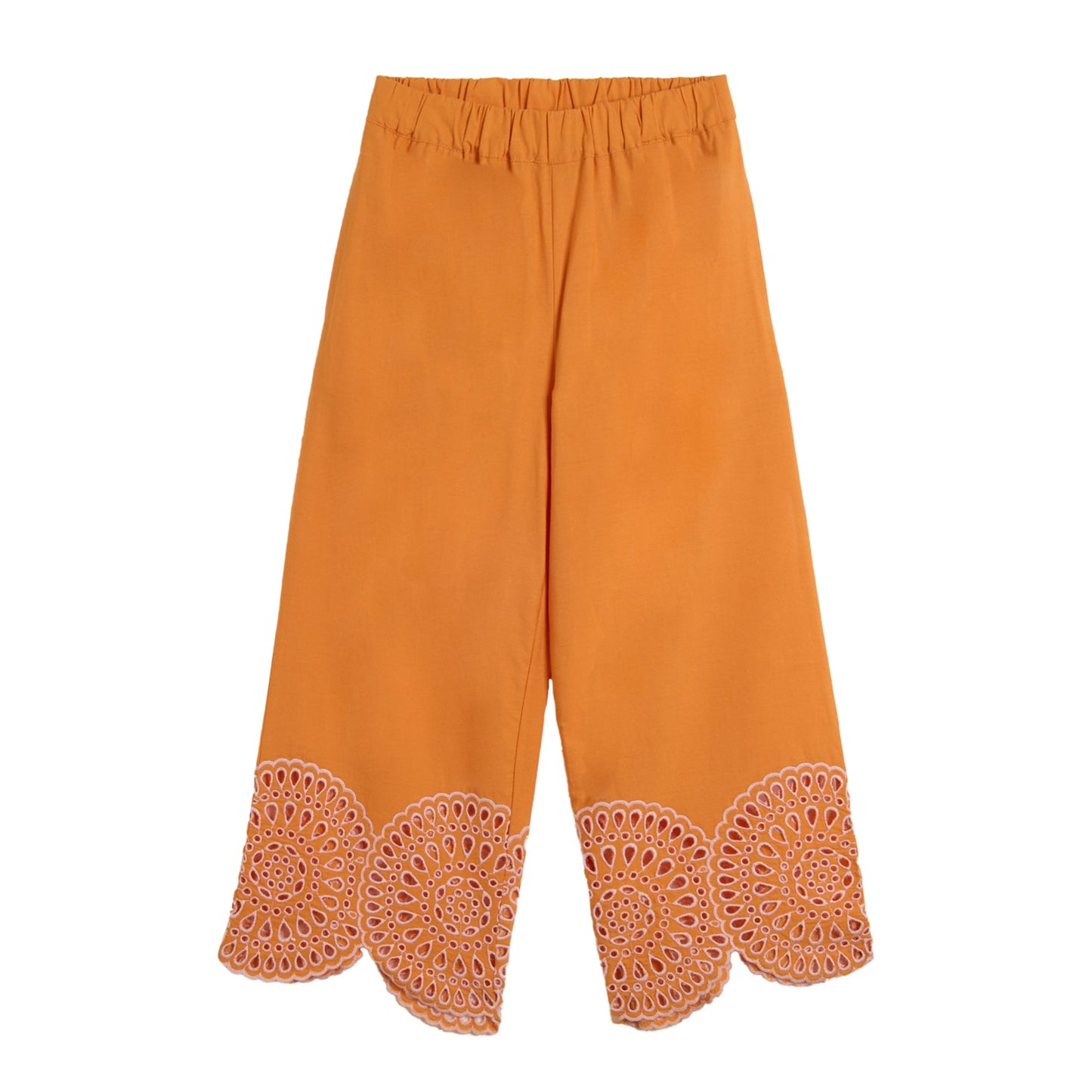 62A.TY6E30_Z3459_465 # Παιδική Παντελόνα με Κεντήματα Orange