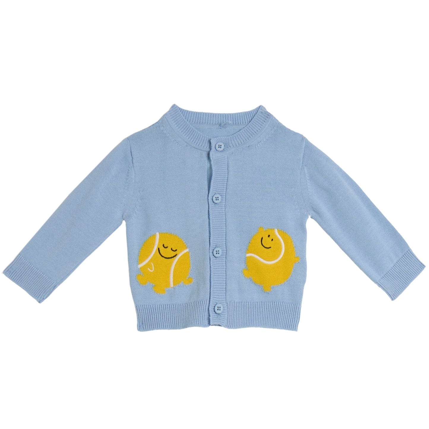 62A.TY9510_Z2423_602 # Βρεφική Πλεκτή Ζακέτα Tennis Balls