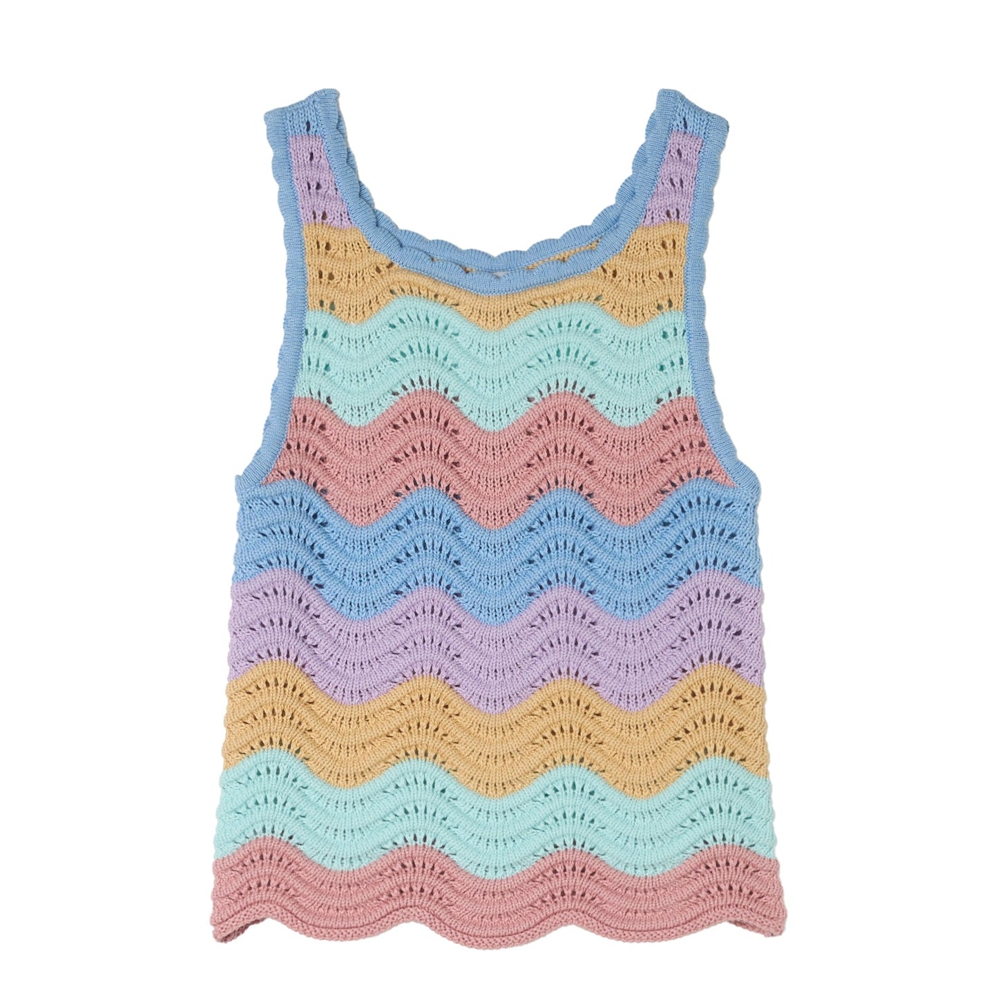 62A.TY9B02_Z2922_999 # Παιδική Αμάνικη Πλεκτή Μπλούζα Rainbow