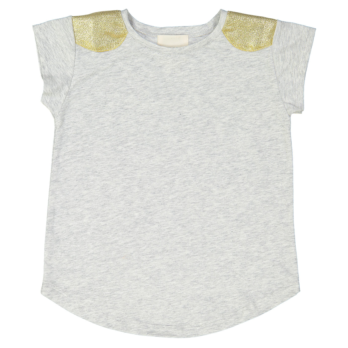 Παιδική Μπλούζα T-Shirt με Glitter Ώμους Γκρι