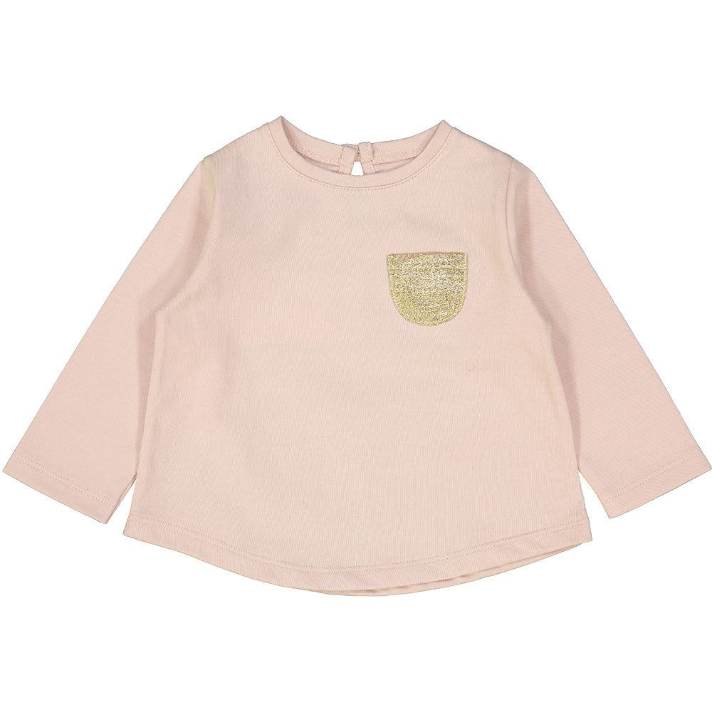Βρεφική Μπλούζα Φούτερ με Τσέπη Glitter