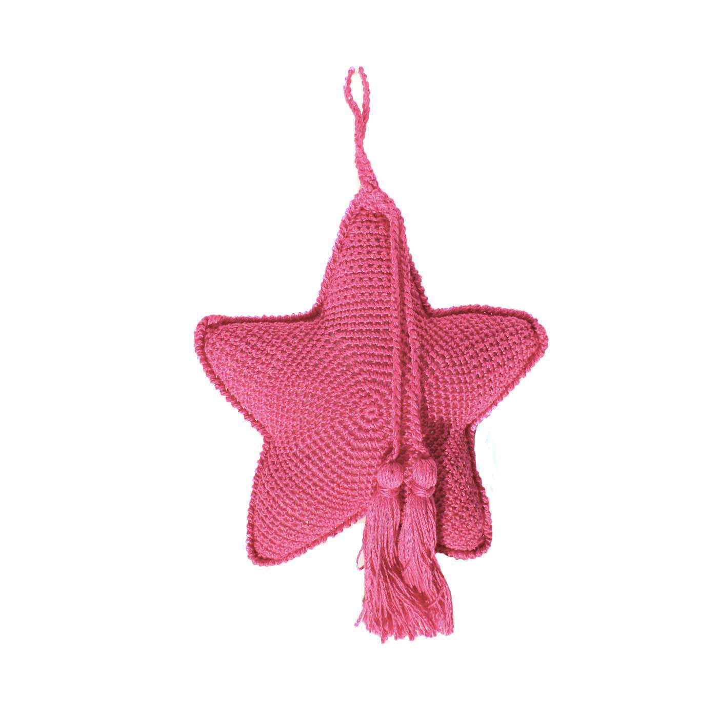 Πλεκτό Γούρι Αστέρι Pink