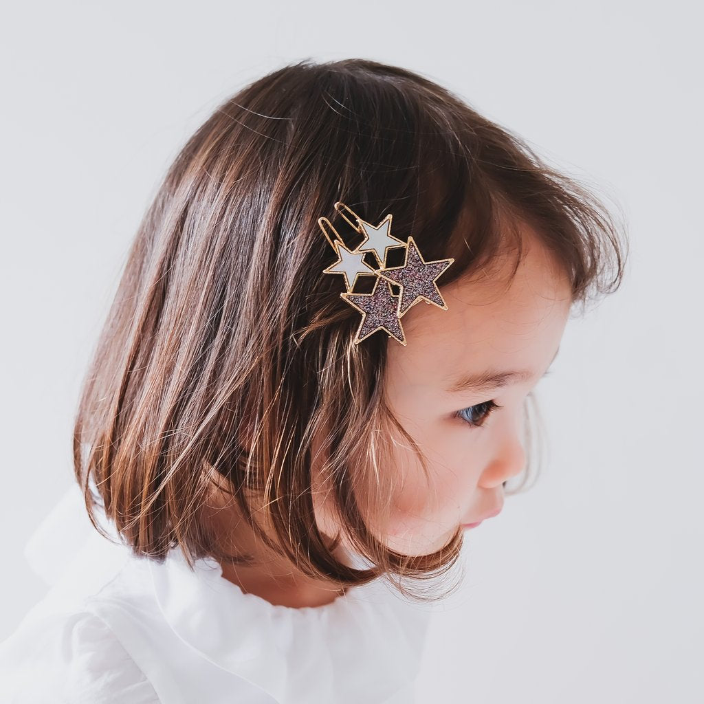Σετ Παιδικά Κλιπ Μαλλιών Twin Stars