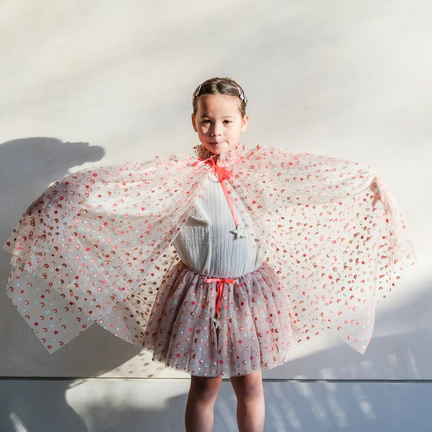 99.ML0276 # Kid's Tulle Skirt Rainbow