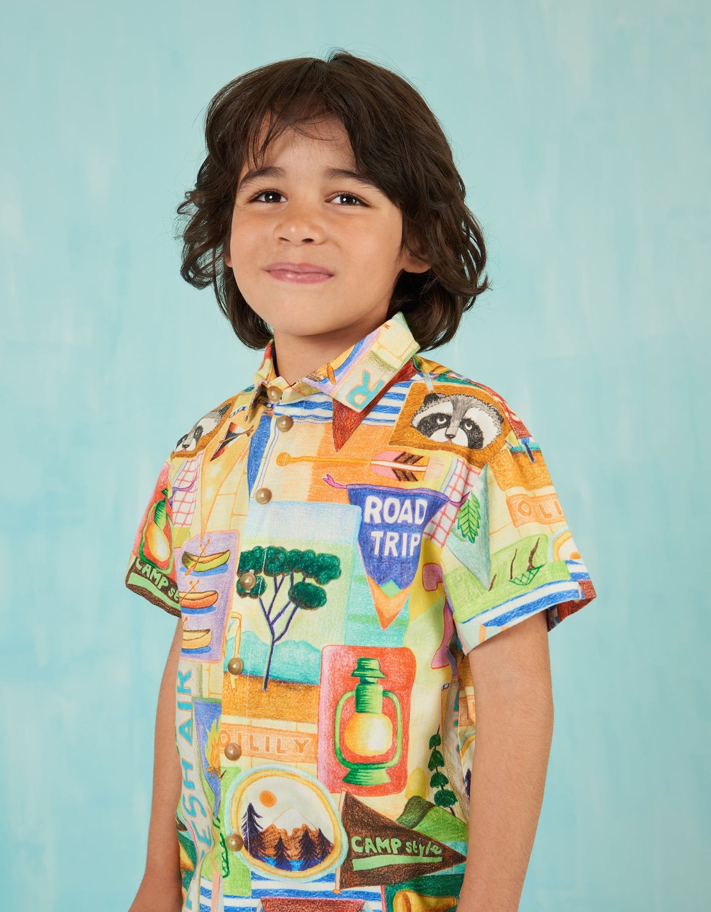 52A.YS25BBL502 # Kids Shirt Bikkel Surf Spray