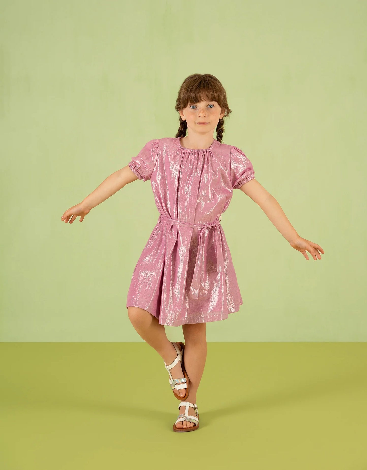 52A.YS25GDR213 # Παιδικο Κοντομάνικο Φόρεμα Dania Fuchsia Pink